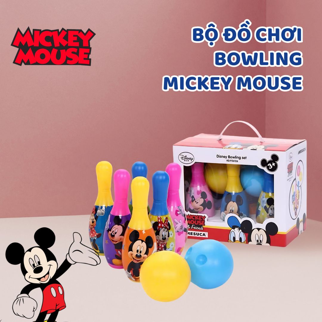Đồ Chơi Bowling Cho Bé Chính Hãng Mesuca Marvel Disney- Mickey 3+