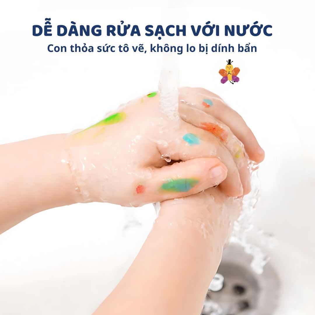 Màu Vẽ Tay Kèm Dụng Cụ 48 Chi Tiết Mideer Finger Paint Set 3+