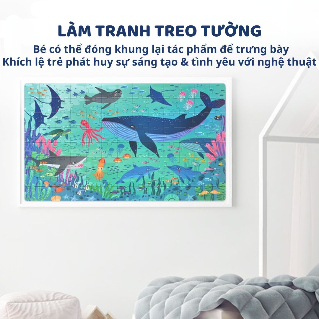 Đồ Chơi Xếp Hình Khủng Long 104 Mảnh Mideer Vali Gift Box Puzzle 4+
