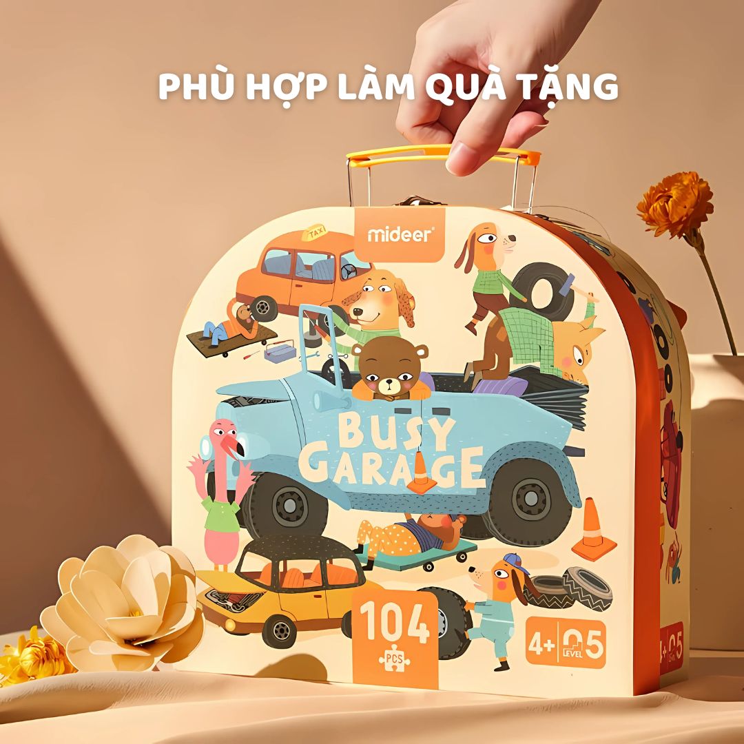 Đồ Chơi Xếp Hình Công Chúa 104 Mảnh Mideer Vali Gift Box Puzzle 4+