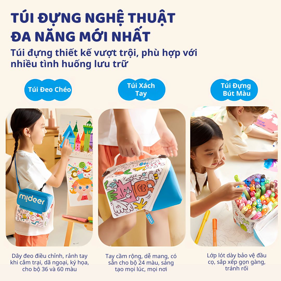 Bút Màu Acrylic Cho Bé Mideer Acrylic Markers- 60 Màu