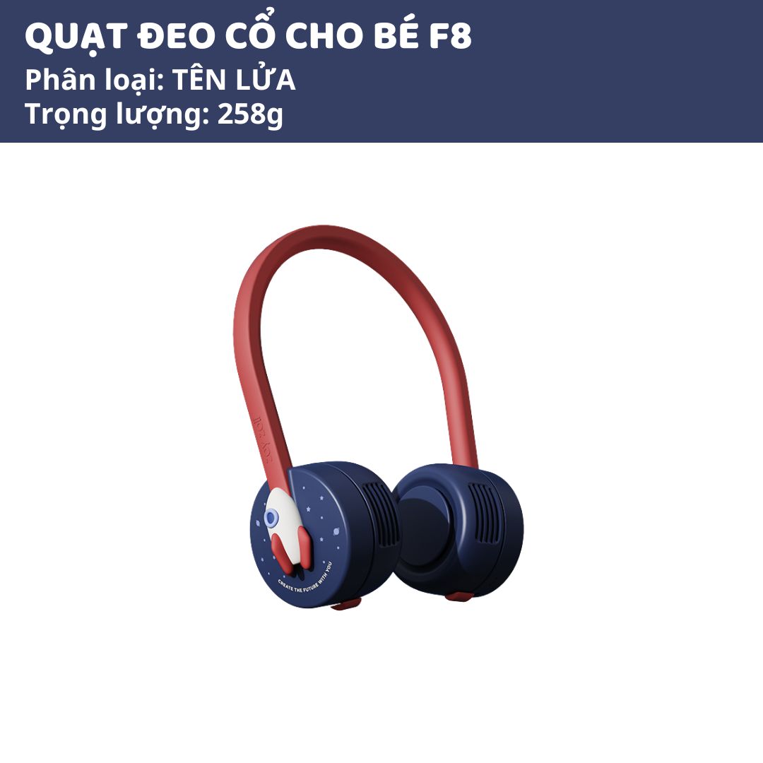 Quạt Đeo Cổ Cho Bé Zoyzoii Series Portable Neck Fan F8- Tên Lửa
