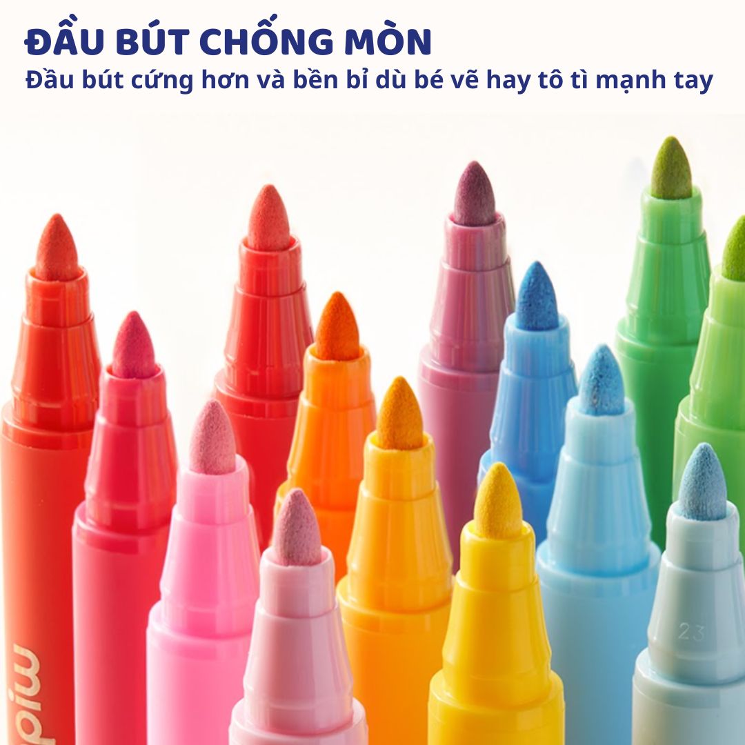 Bút Màu Acrylic Cho Bé Mideer Acrylic Markers- 60 Màu
