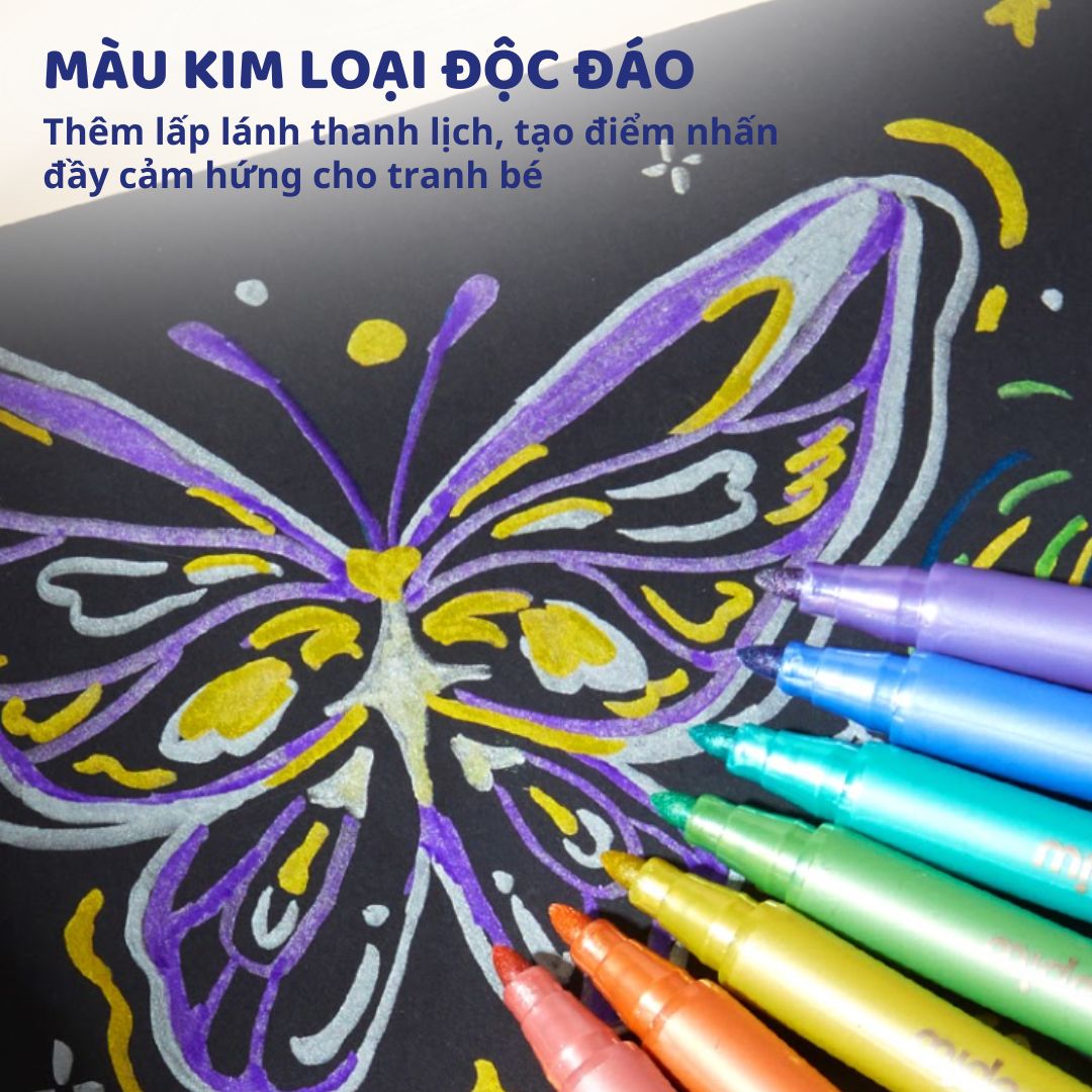 Bút Màu Acrylic Cho Bé Mideer Acrylic Markers- 60 Màu