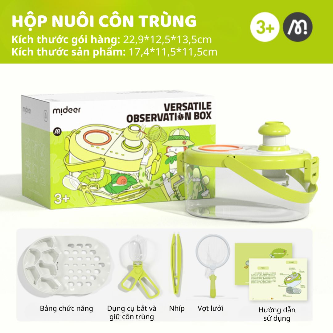 Hộp Nuôi Côn Trùng Cho Bé Mideer Insect Box 3+
