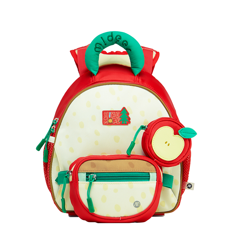 Balo Cho Bé Mầm Non Siêu Nhẹ Màu Đỏ Mideer Outing Kids Backpack 1-5 Tuổi