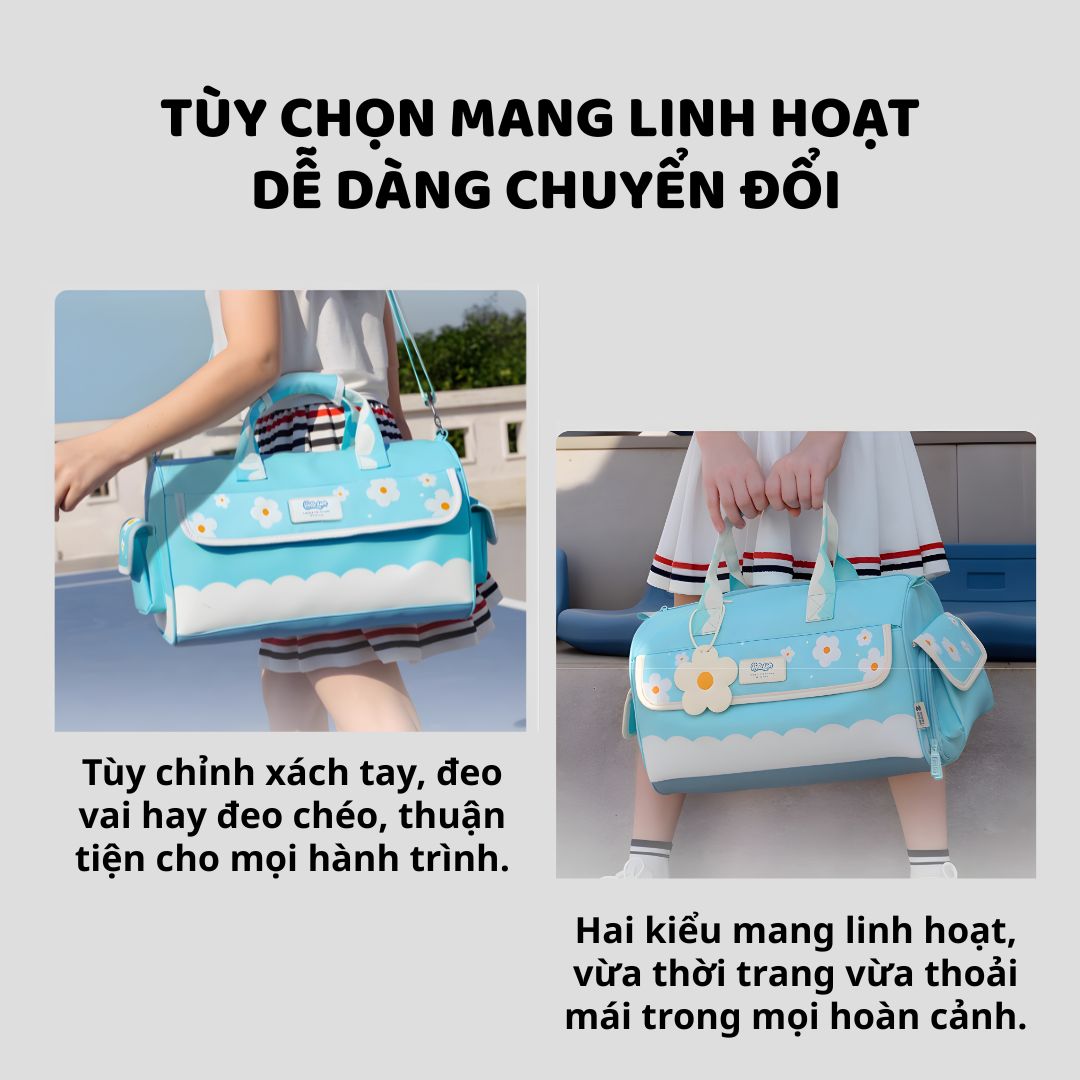 Túi Đựng Đồ Du Lịch Cho Bé Zoyzoii Crossbody Travel Bag B70- Yellow