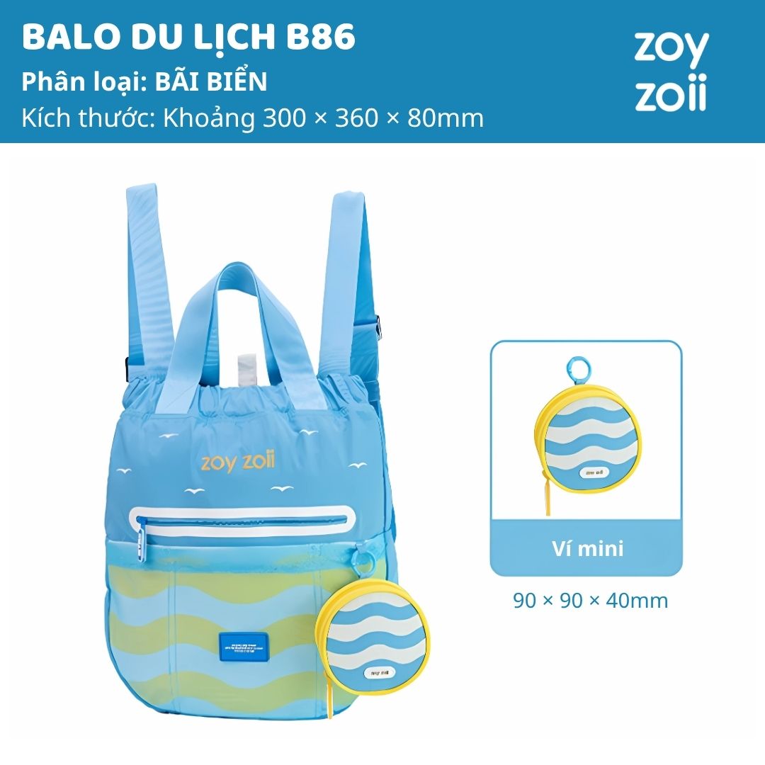 Balo Du Lịch Cho Bé Zoyzoii Outdoor Backpack B86- Beach