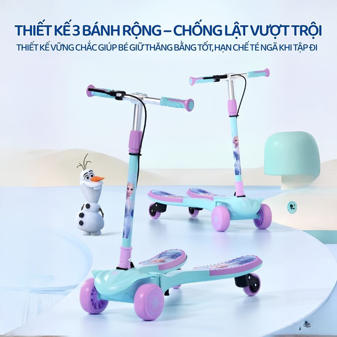 Xe Scooter Cho Bé Có Bàn Đạp Kép Disney- Frozen 3+