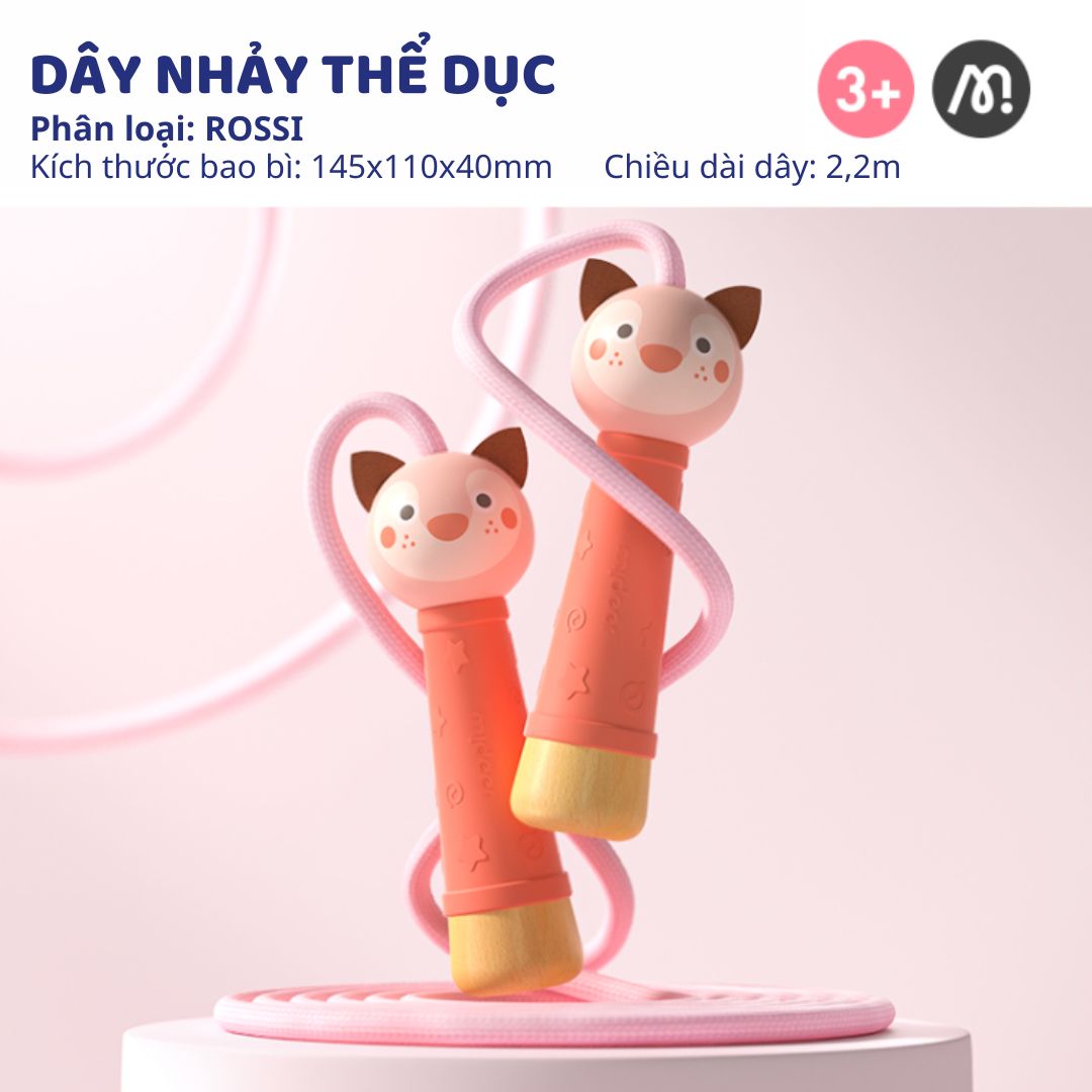 Dây Nhảy Vận Động Cho Bé Mideer Jump Rope- Rossi 3+