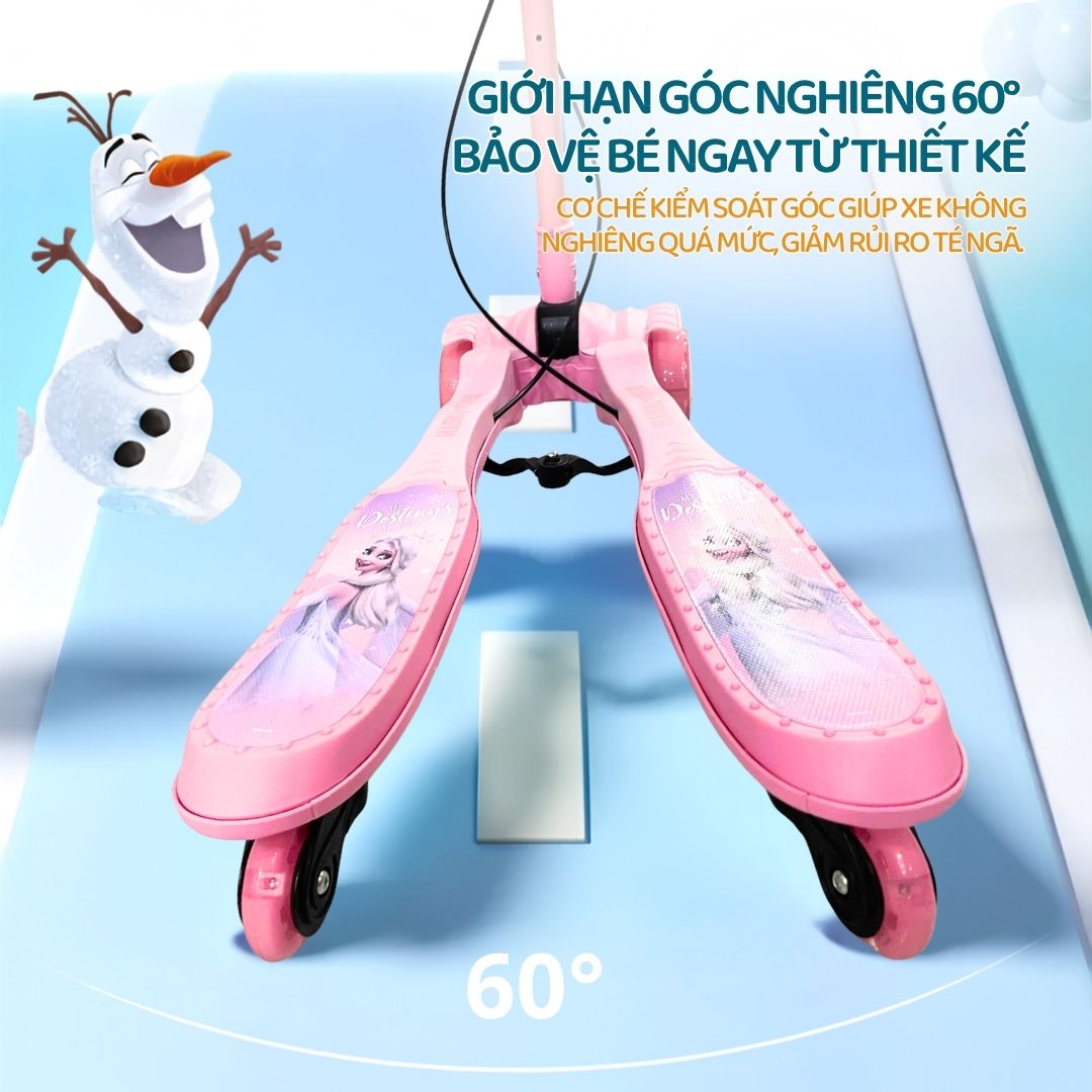 Xe Scooter Cho Bé Có Bàn Đạp Kép Disney- Frozen 3+