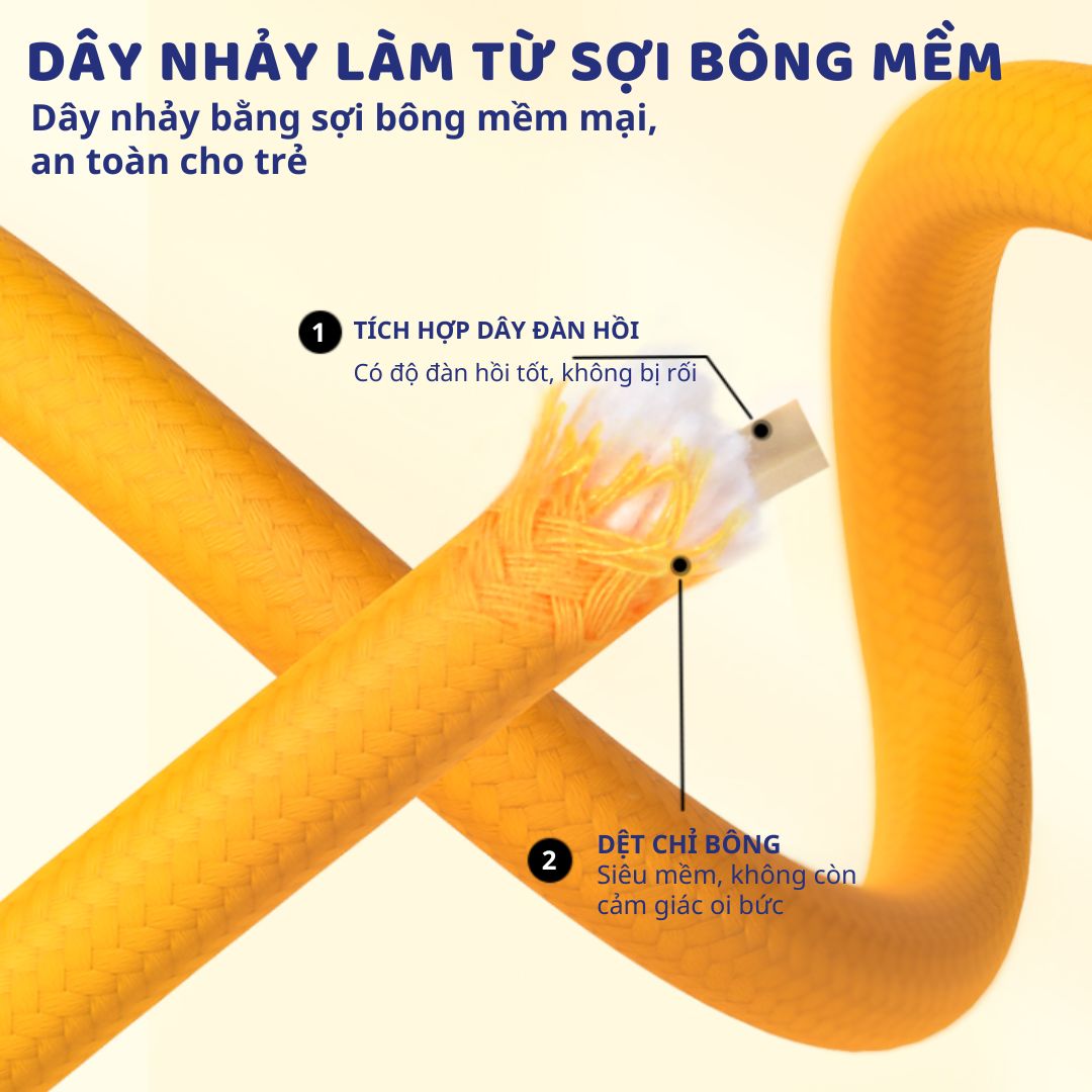 Dây Nhảy Vận Động Cho Bé Mideer Jump Rope- Rossi 3+