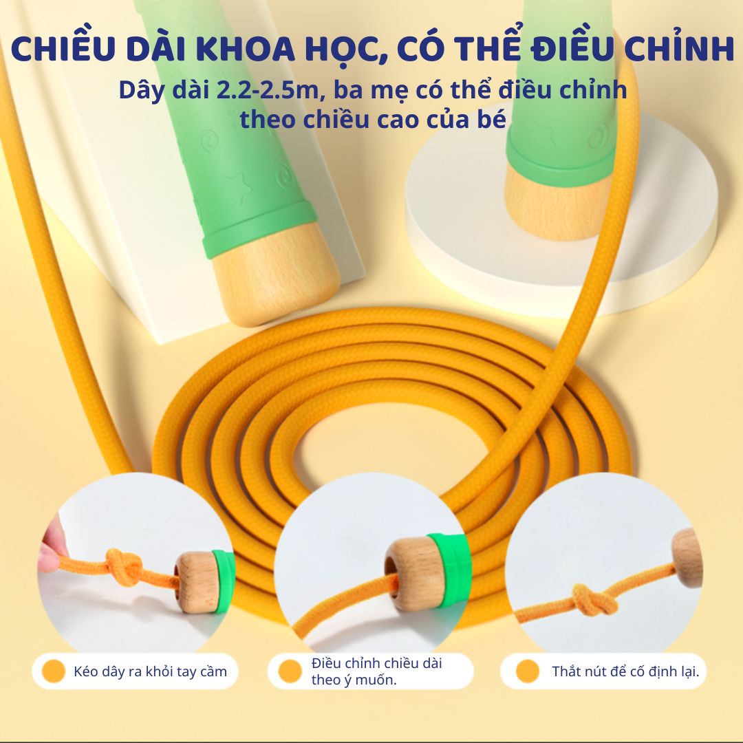 Dây Nhảy Vận Động Cho Bé Mideer Jump Rope- Rossi 3+