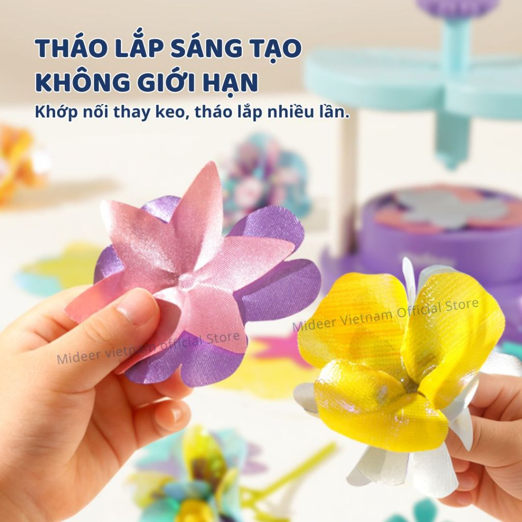 Đồ Chơi Thủ Công Làm Hoa Giấy Mideer Click & Bloom Florist 3+