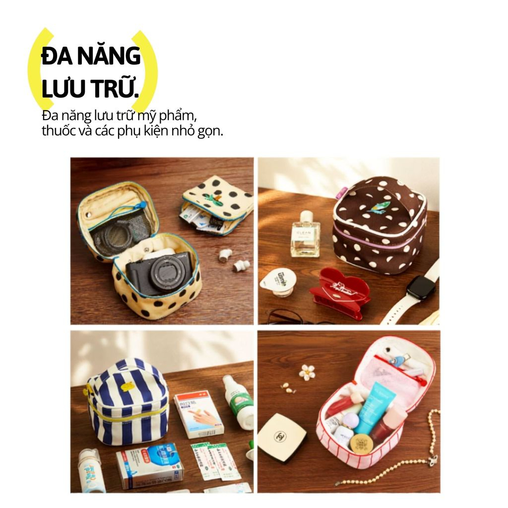 Túi Đựng Trang Sức Đa Năng Hugz 2in1 Charm Pouch- Wave Cafe