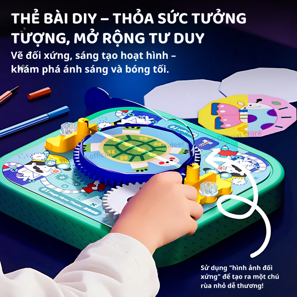 Đồ Chơi STEM Lắp Ráp Bánh Răng Mideer Gear Projector 3+