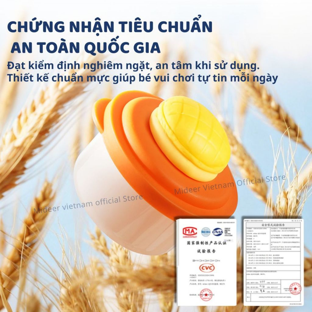 Đồ Chơi Đất Nặn Hữu Cơ Dùng Nhiều Lần Mideer Mellow Dough – Burger Dinner 3+