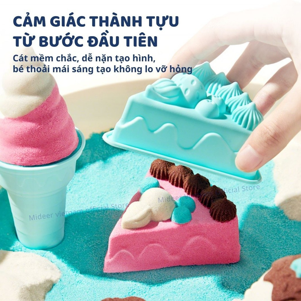 Cát Động Lực Kèm Khuôn Làm Bánh Mideer Magic Sand Play Set 3+