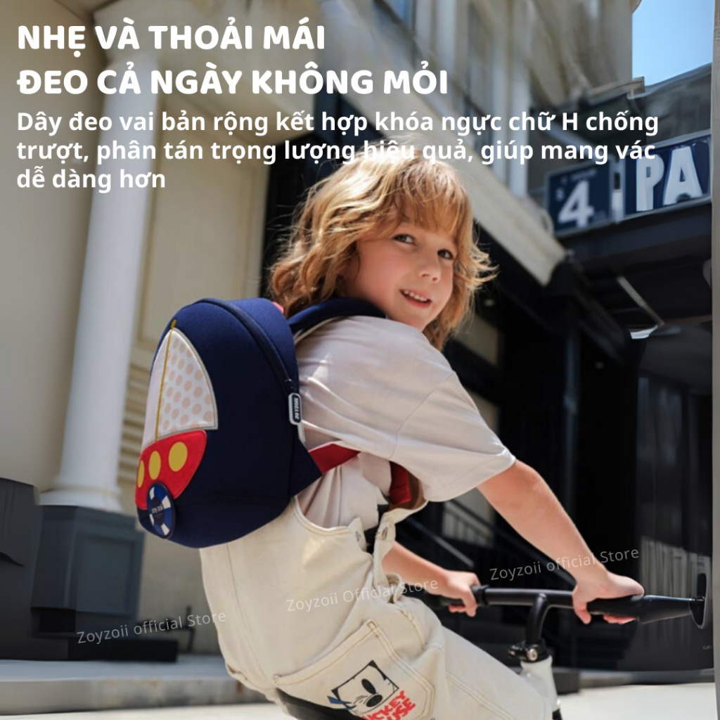Balo Cho Bé Mầm Non Zoyzoii Backpack B79 Cầu Vồng
