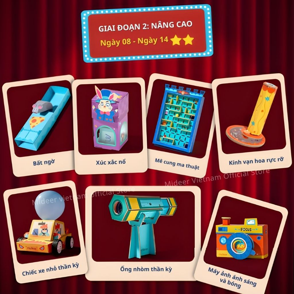 Đồ Chơi STEM Lắp Ráp Mô Hình Mideer Creative 21-Day Craft Adventure 6+