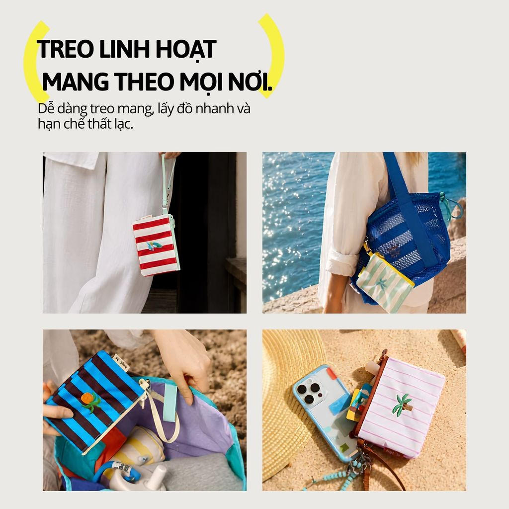 Ví Đựng Thẻ Đa Năng Hugz Multi-style Card Bag- Caramel Sea Salt