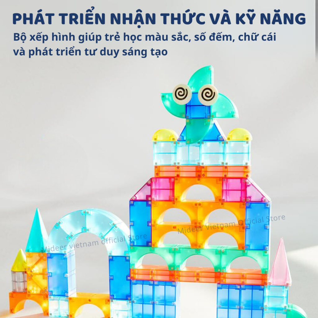 Tangram Xếp Hình Nam Châm Cho Bé Mideer Magnetic Tangram 7 Chi Tiết 3+