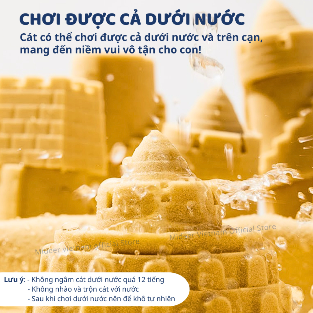 Cát Động Lực Kèm Khuôn Lâu Đài Mideer Magic Sand Play 3+