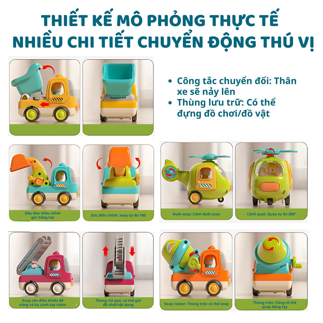 Đồ Chơi Mô Hình Ô Tô Phát Nhạc Goodway G504- Xe Xúc Cảt