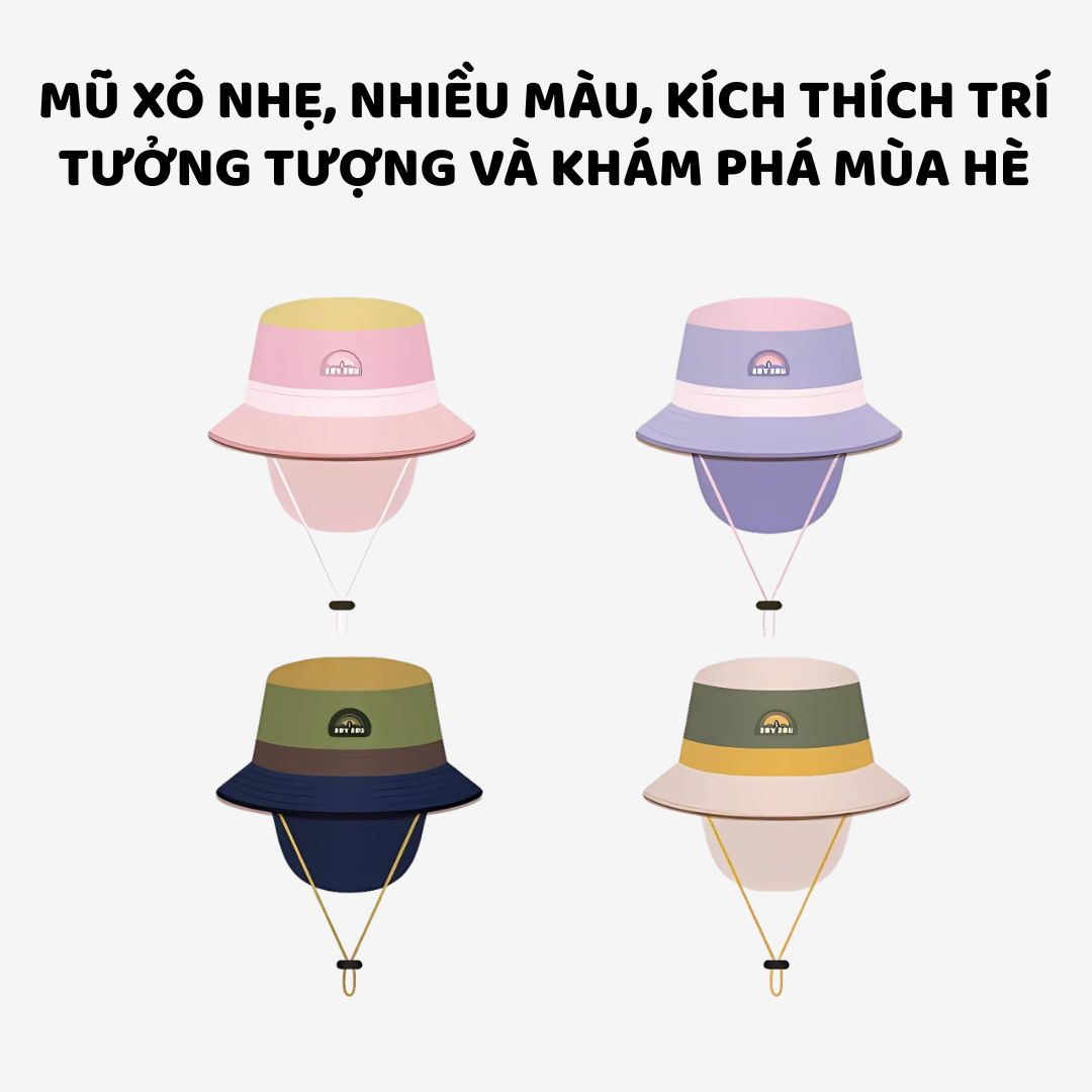 Mũ Chống Nắng Che Vai Gáy Zoyzoii Large Brim Sun Hat B63- Màu Xanh
