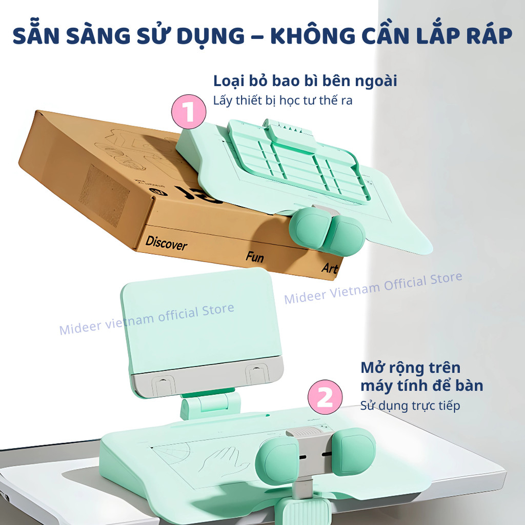 Giá Đỡ Chỉnh Tư Thế Ngồi Học Cho Bé Mideer Sit Right- Green 3+