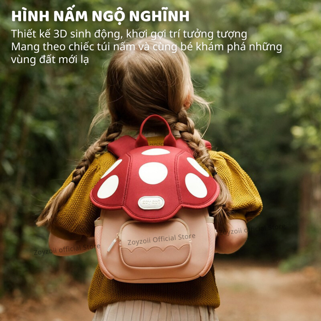 Balo Cho Bé Mầm Non Zoyzoii Mushroom Series B50- Bánh Kem