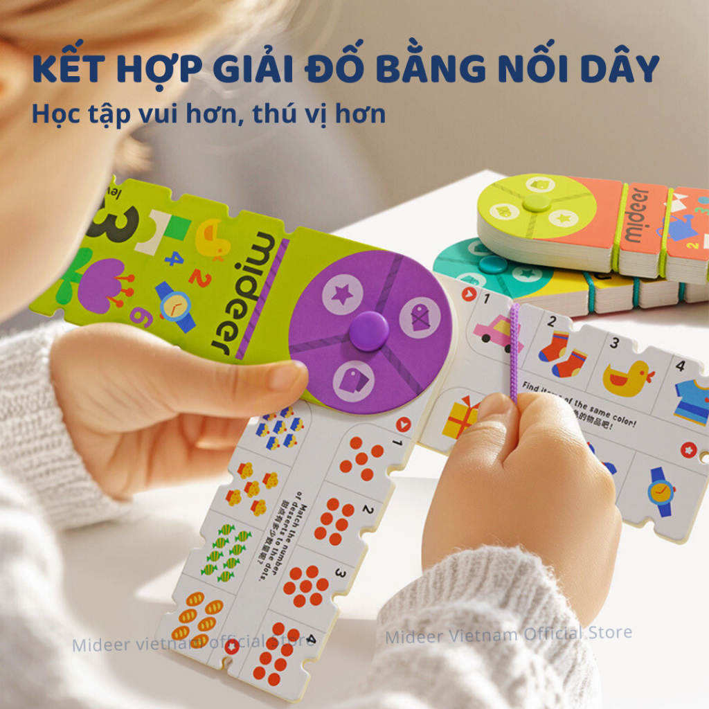 Bộ Thẻ Học Thông Minh Flashcard Mideer Match & Connect Playbook 3+