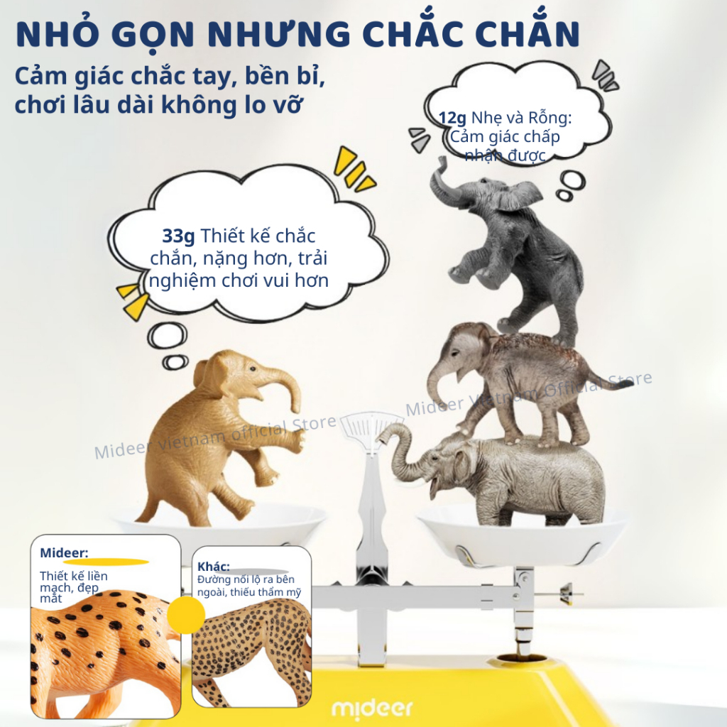 Đồ Chơi Mô Hình Động Vật Thú Rừng 12 Con Mideer Pocket Friends 3+