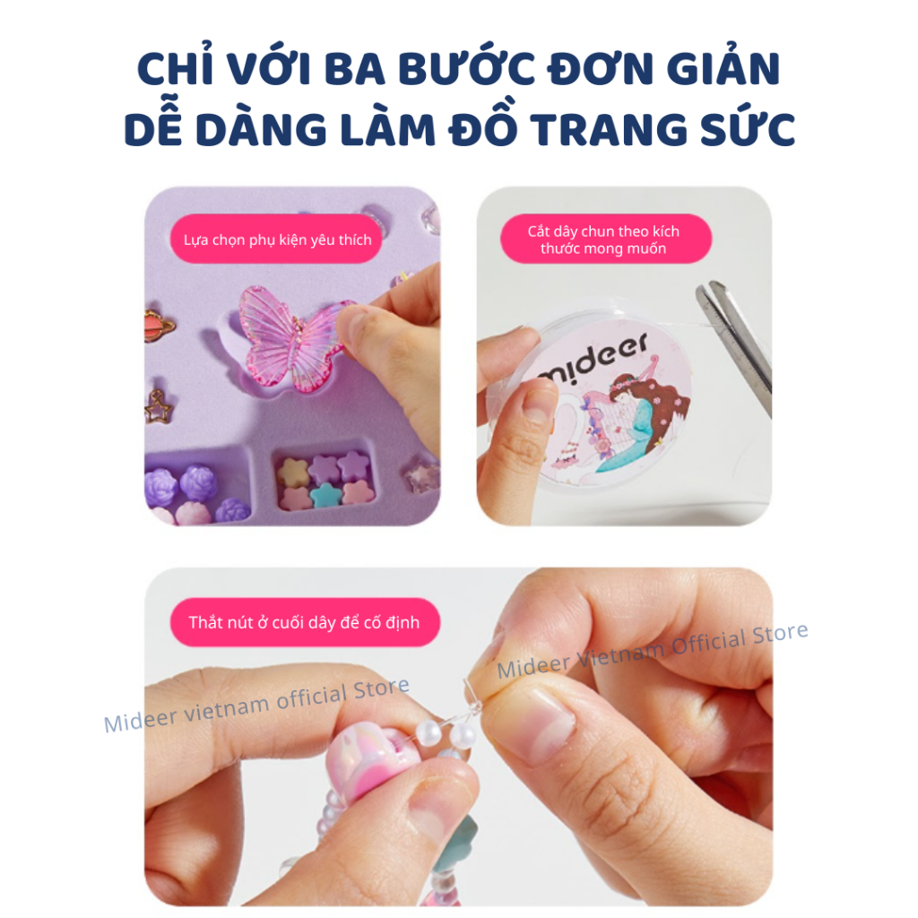 Bộ Phụ Kiện Trang Sức Cho Bé Gái Charm Bracelet Making Kit 8+