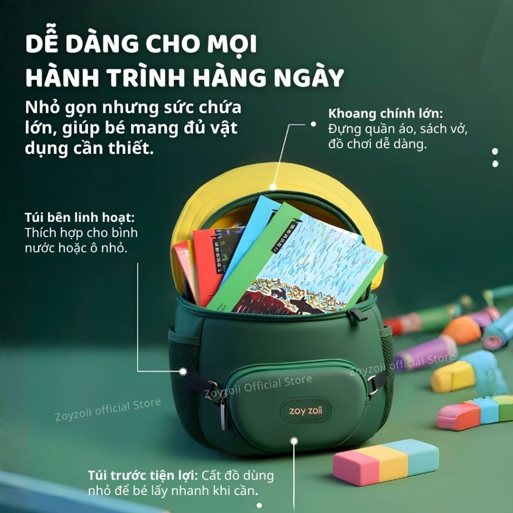 Balo Cho Bé Mầm Non Zoyzoii Discovery Series Hat Bag B80- Qủa Dứa