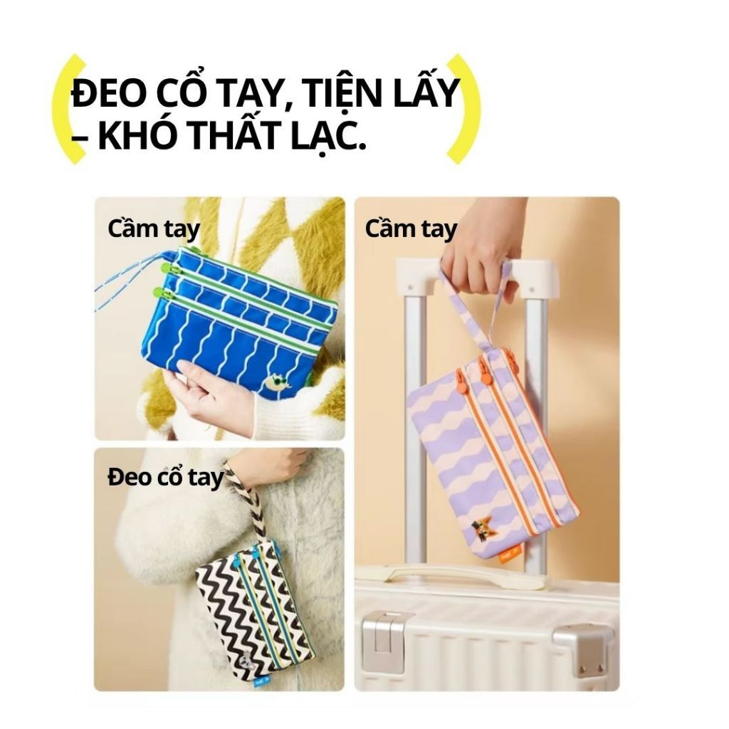 Ví Cầm Tay 3 Ngăn Chống Nước Hugz ID Pouch- Juicy Fruit