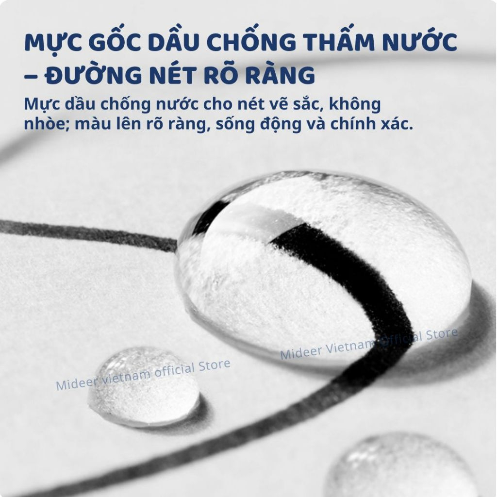 Bút Lông Dầu 2 Đầu Mideer Dual Tip Permanent Marker 3+