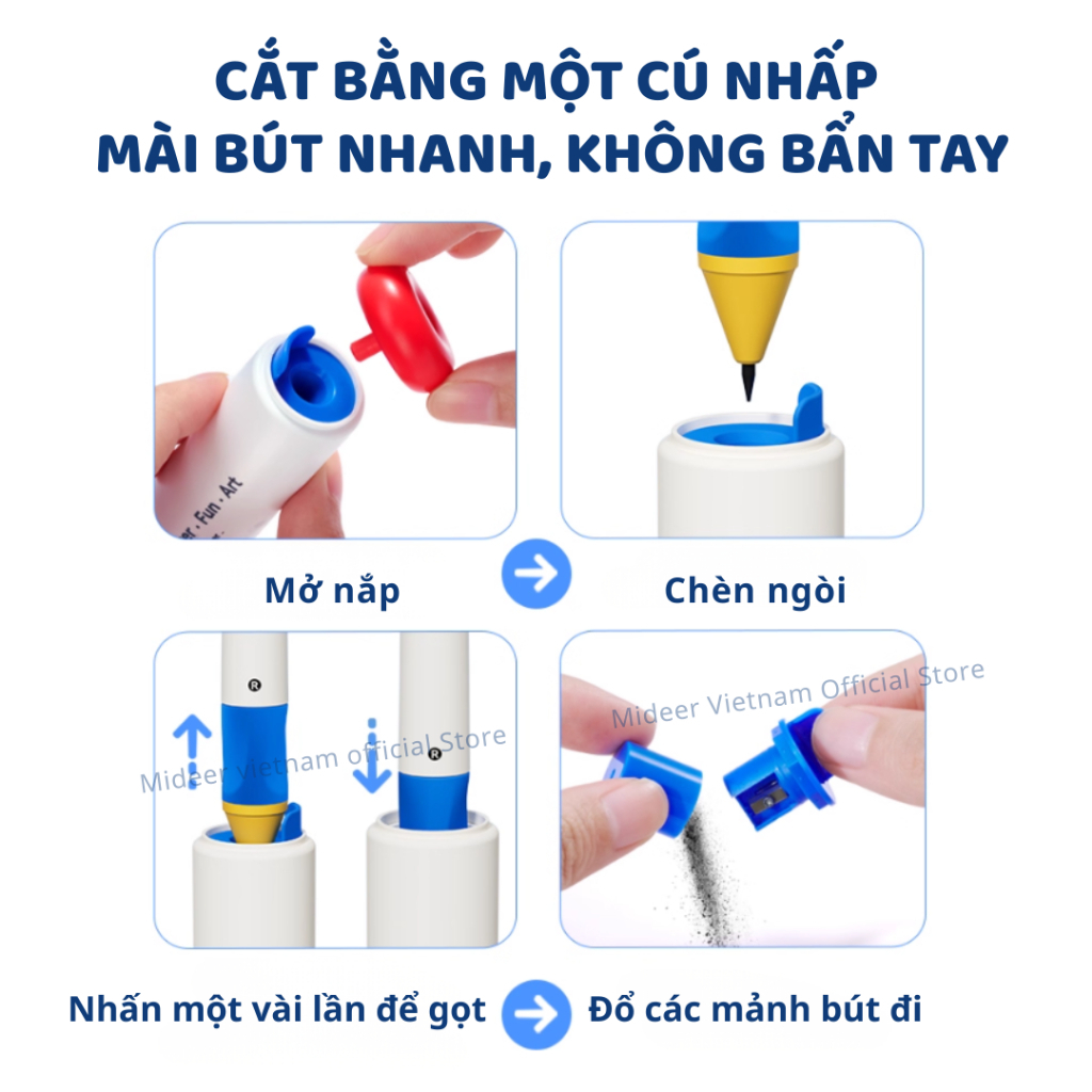 Bút Chì Kim Bấm Kèm Ngòi Mideer Posture Correcting- Starry Night