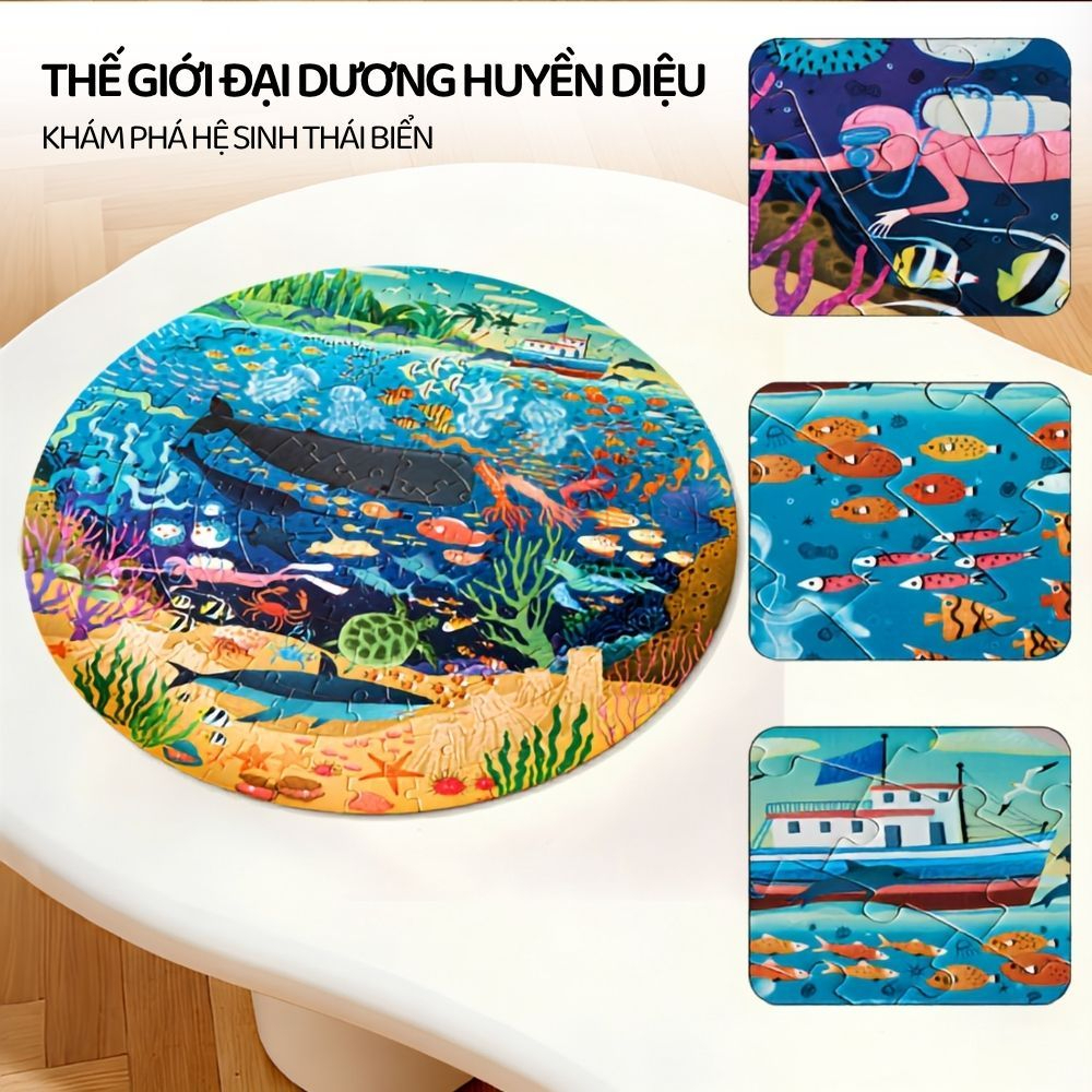 Đồ Chơi Ghép Hình Vũ Trụ 150 Mảnh Mideer Round Puzzle 5+