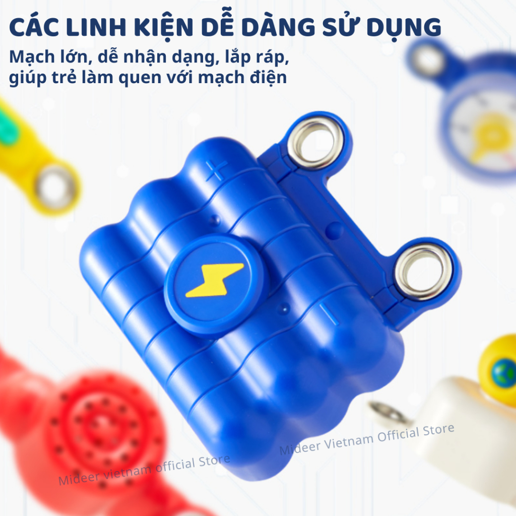 Đồ Chơi Lắp Ráp Mạch Điện Mideer Little Electrical Engineer- Launch A Rocket 3+