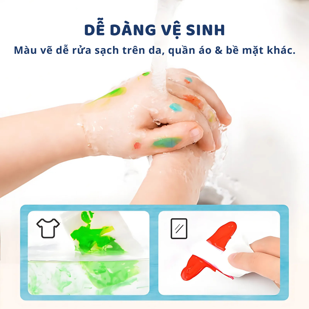 Bộ Cọ Vẽ Tay Cho Bé Mideer Finger Paint Brush Set 3+