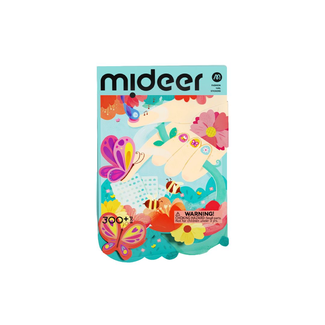 Sticker Dán Móng Tay Cho Bé Mideer Nail Stickers- Garden Gathering 3+