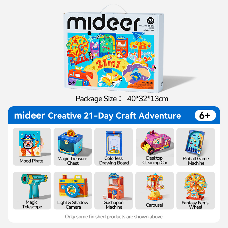 Đồ Chơi STEM Lắp Ráp Mô Hình Mideer Creative 21-Day Craft Adventure 6+