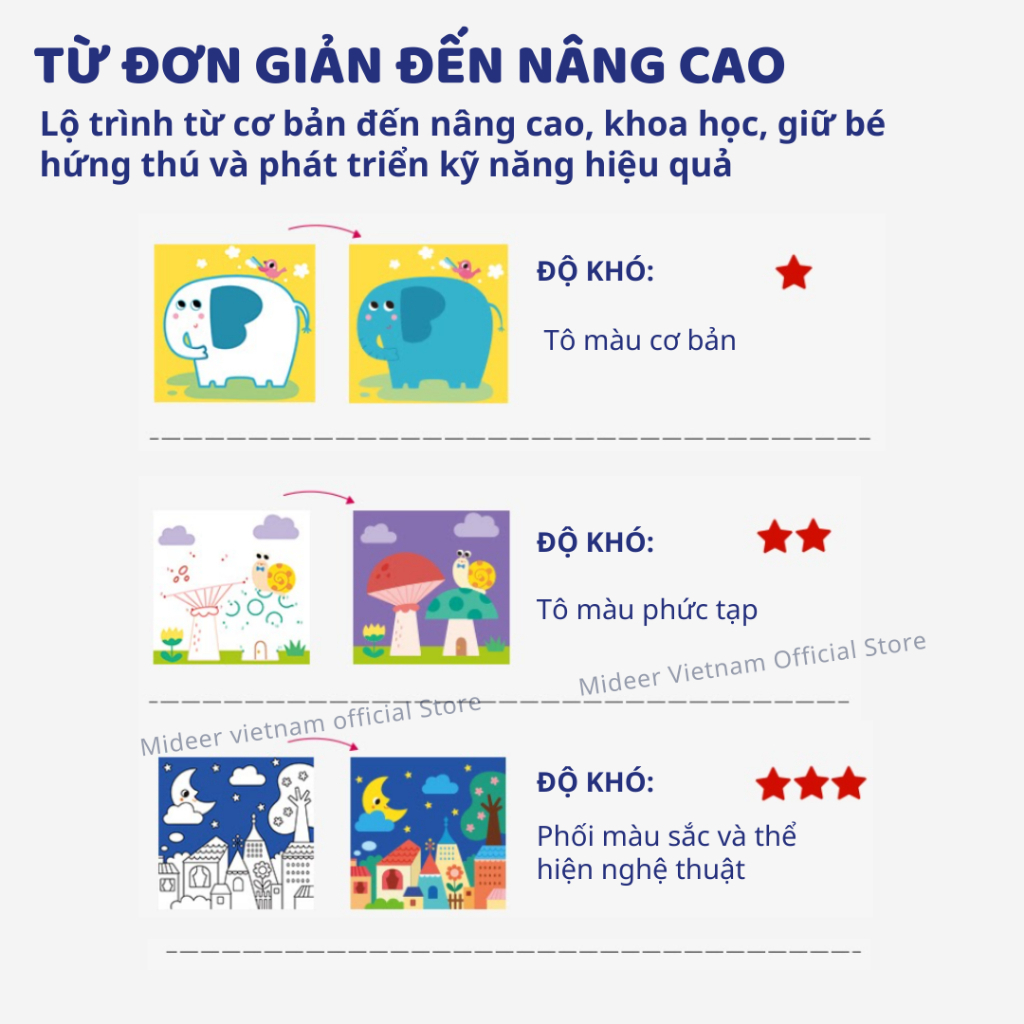 Tranh Tô Màu Sáng Tạo Level Up Brain Gamebook- Let's Paint Level 2