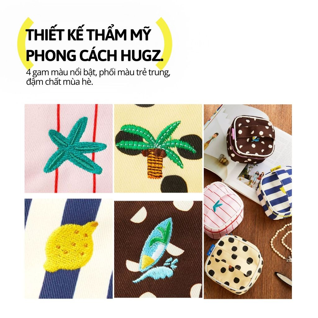 Túi Đựng Trang Sức Đa Năng Hugz 2in1 Charm Pouch- Half Sweet Coco