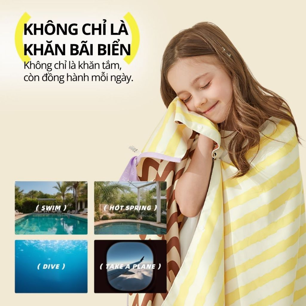 Khăn Tắm Biển Nhanh Khô Hugz Double-Sided Quick-Dry Beach Towel- Sunrise