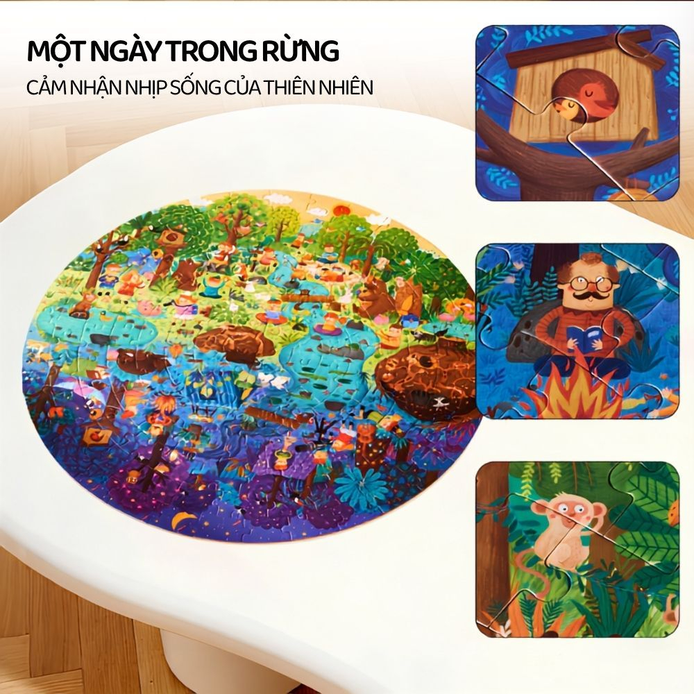 Đồ Chơi Ghép Hình Đại Dương 150 Mảnh Mideer Round Puzzle 5+