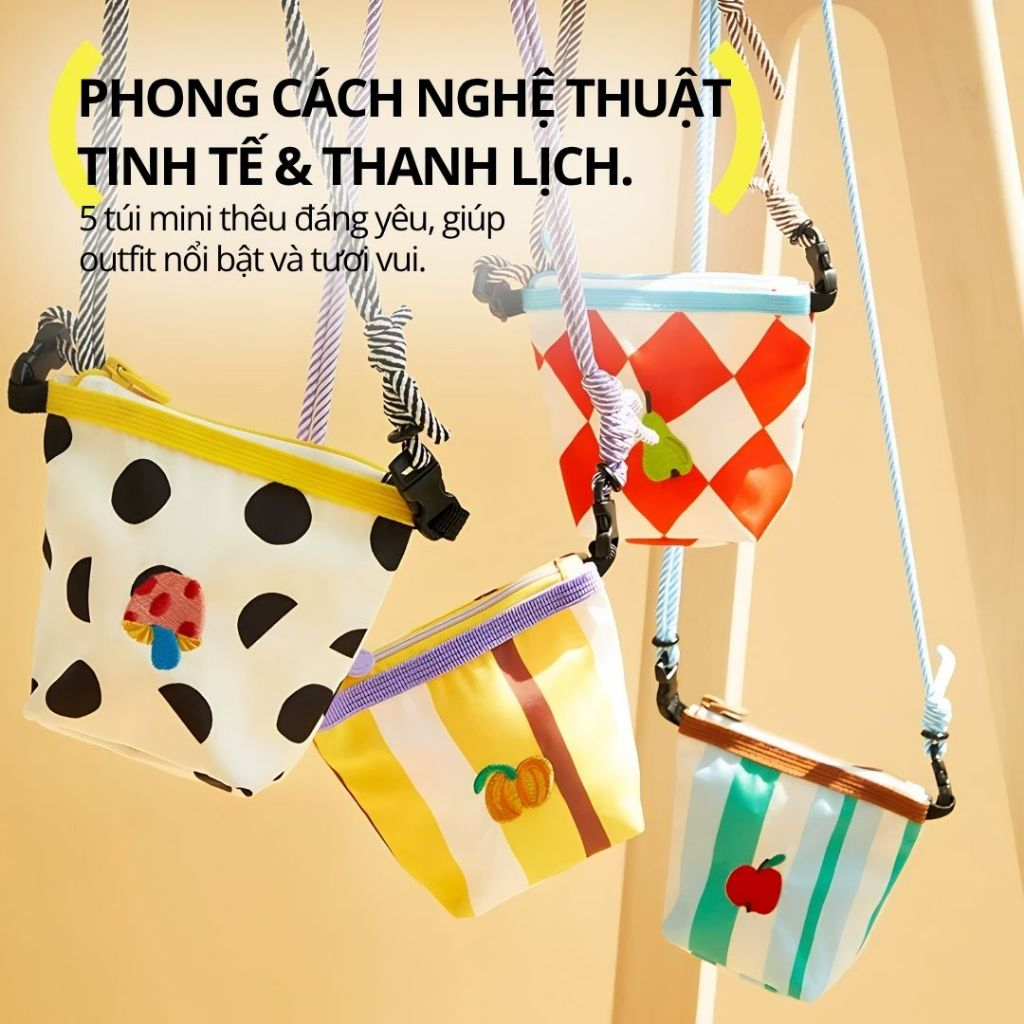 Túi Đeo Chéo Mini Hugz Hobo Bag- Pineapple Party