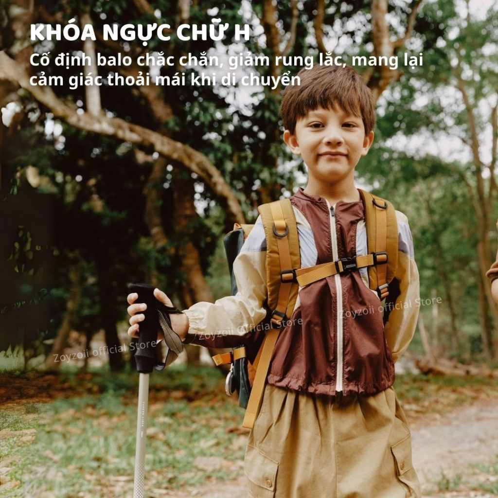 Balo Du Lịch Cho Bé Zoyzoii Natural Adventure Series B73 Màu Đỏ