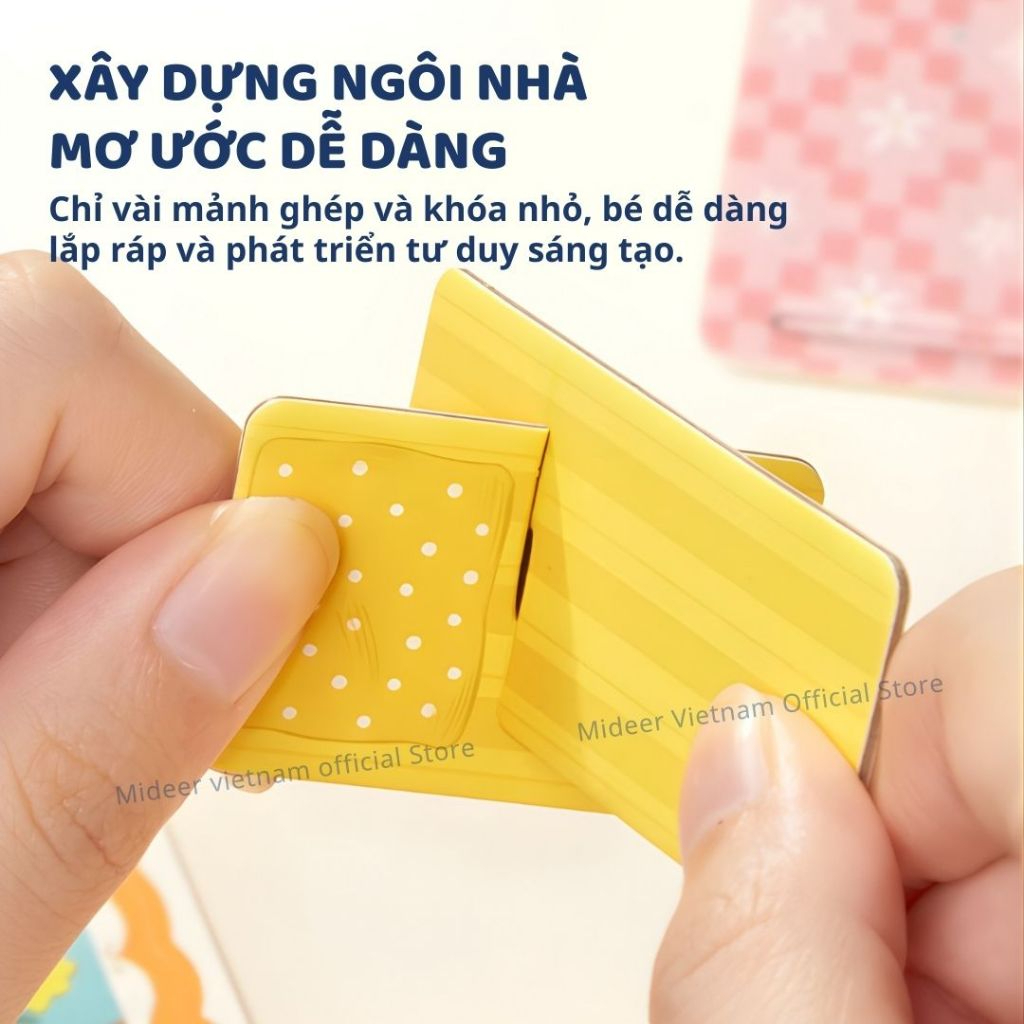 Đồ Chơi Lắp Ráp Mô Hình Nhà Búp Bê Mideer Creative Villa 6+